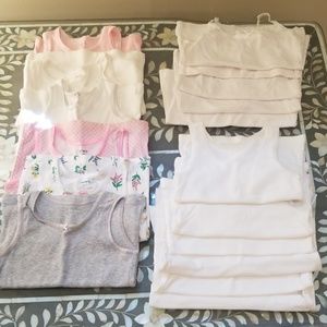 Set of 17 undershirts and camisoles size 18m to 3T